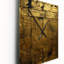 Golden Passage Of Time - Horloge murale géométrique moderne surdimensionnée-99635789