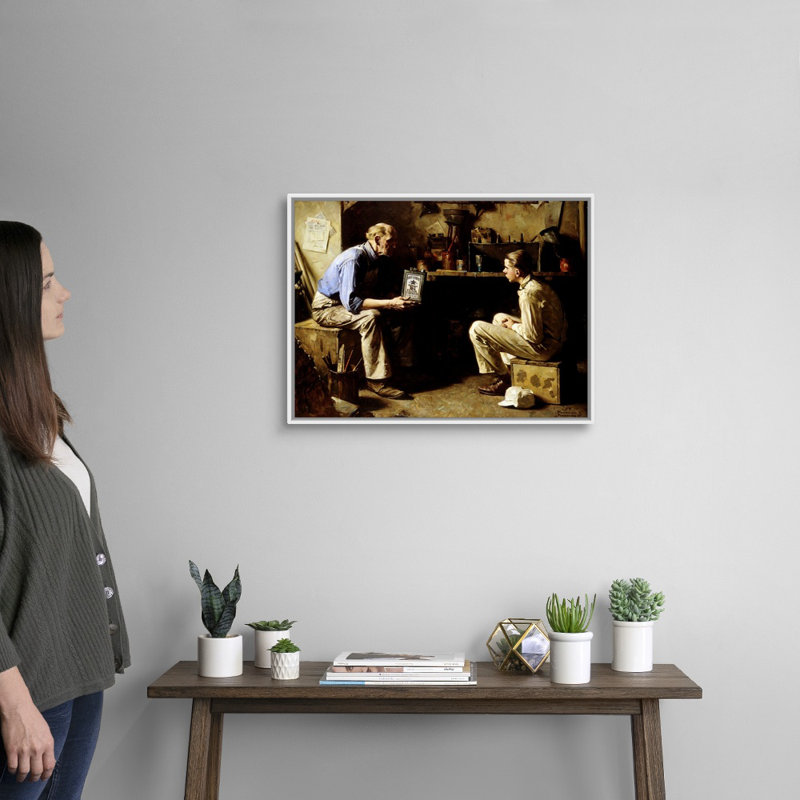 Art mural sur toile Norman Rockwell, Cadre flottant blanc, H 20 po x l 26 po x P 1,75 po
