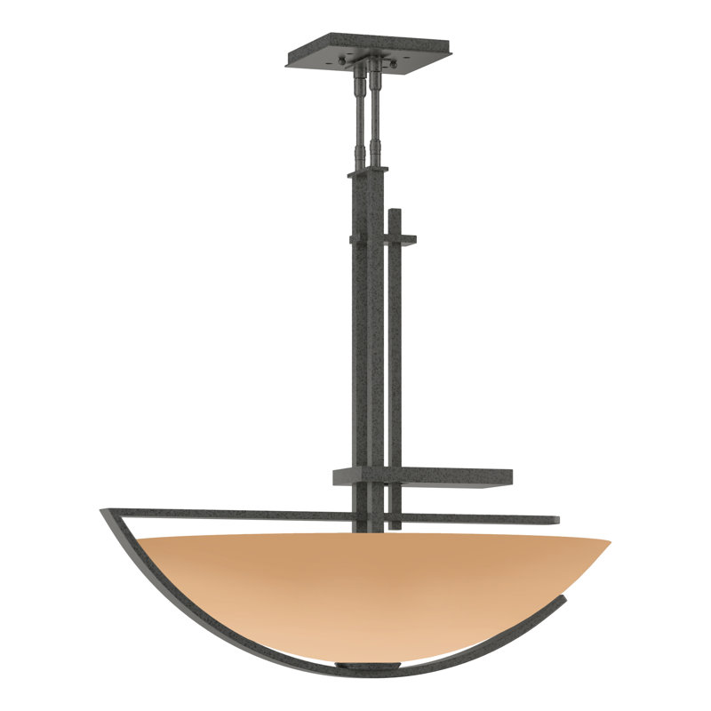 Ondrian 3 - Light Unique/Statement Bowl Pendant, Sand, Natural Iron