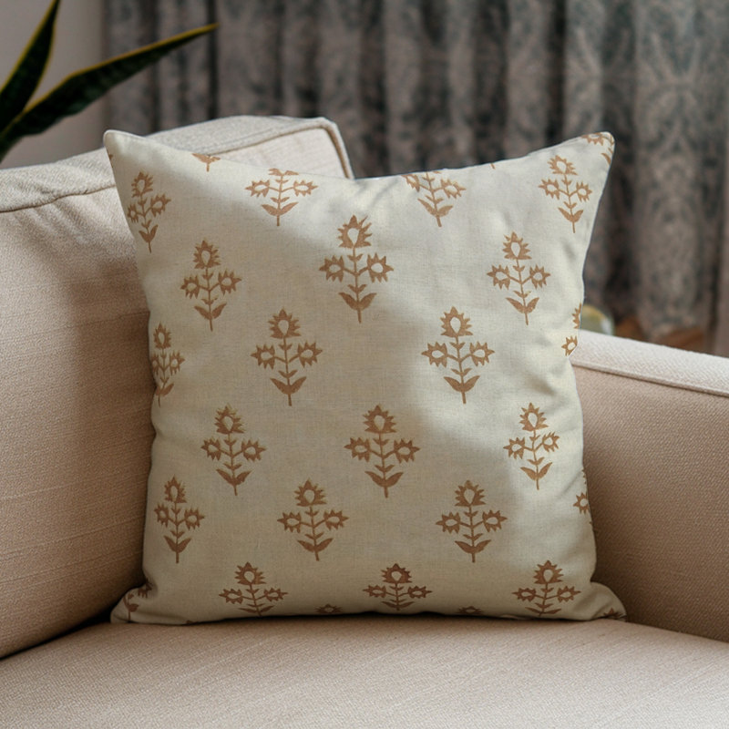 Housse de coussin bohémienne, H 14 po x l 14 po