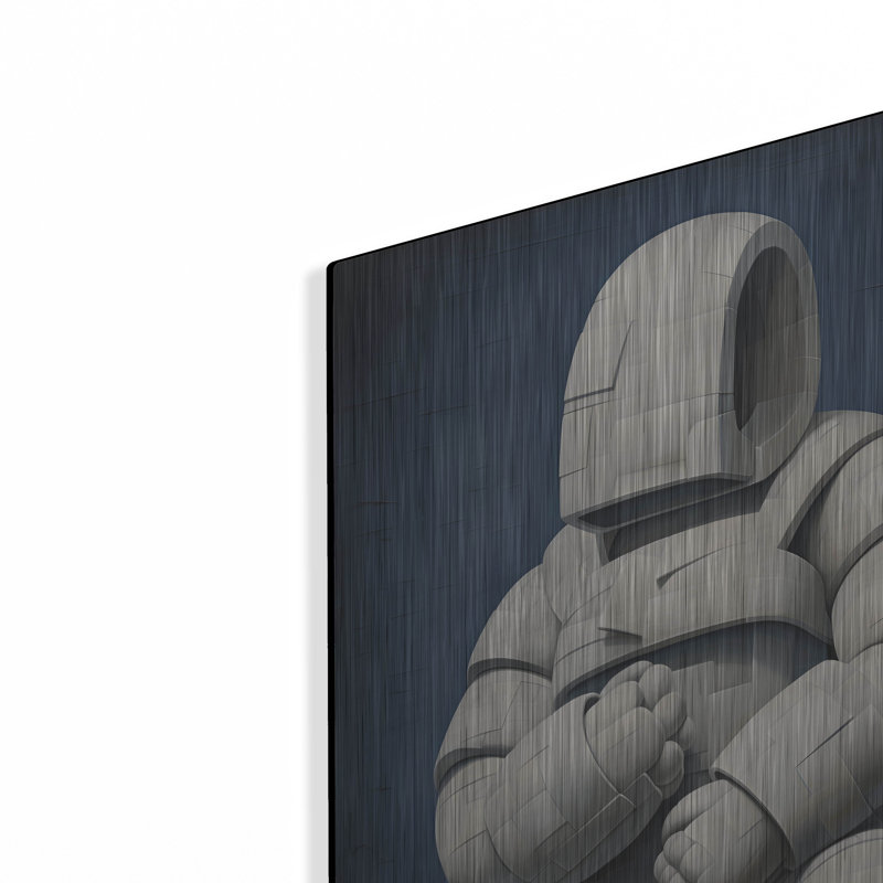 «Abstract Sumo» par Andreas Magnusson, art mural en métal, 16 po x 24 po