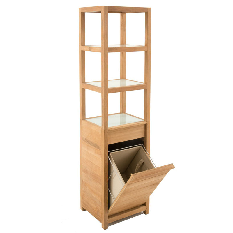 Ensemble de rangement de salle de bain autoportant en bois de teck Westminster