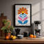 Geometric Daisy Botanical - Framed Print-976297466-976297444