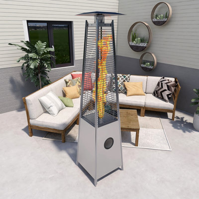 40000 Stainless Steel Propane Standing Patio Heater