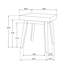 Table d'appoint carrée en bois brun noyer