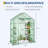 Greenhouse for Outdoors, 57 x 28 x 76'' Walk in Plant Greenhouses Heavy Duty with Durable PE Cover, 4 Tiers 12 Shelves Stands Portable Green House with Shelf Clips-125222725