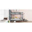 Lit simple superposé au-dessus en gris, bois d'hévéa, avec tablettes, garde-corps, structure de tête de lit détachable et décorative grise, garde-corps et convertible à 2 lits-1531008694