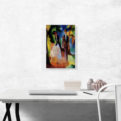 «Leute Am Blauen See 1913» par August Macke, reproduction sur toile tendue