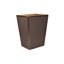 Mike + Ally Shagreen Wastebasket with Liner – Luxury Faux Shagreen Leather Bathroom Trash Can-1964650207