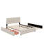 Grand lit plateforme tapissier avec 2 tiroirs et un lit gigogne-356858557
