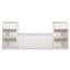 Banc de rangement tout-en-un avec coussin, compartiments, tiroirs et tablettes ouvertes, banc de rangement-619570205