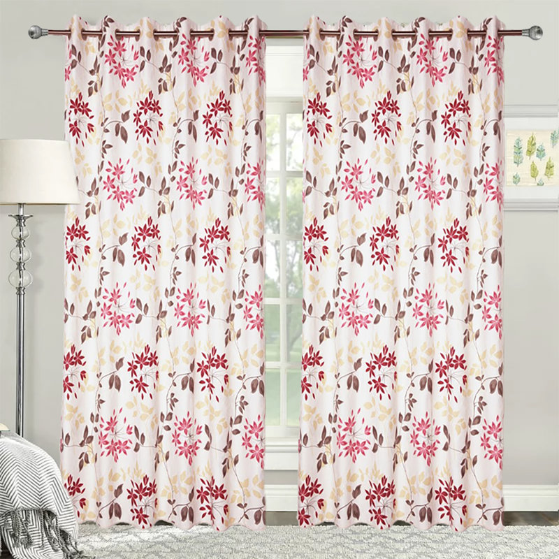 Panneau de rideau simple obscurcissant avec œillets Floral