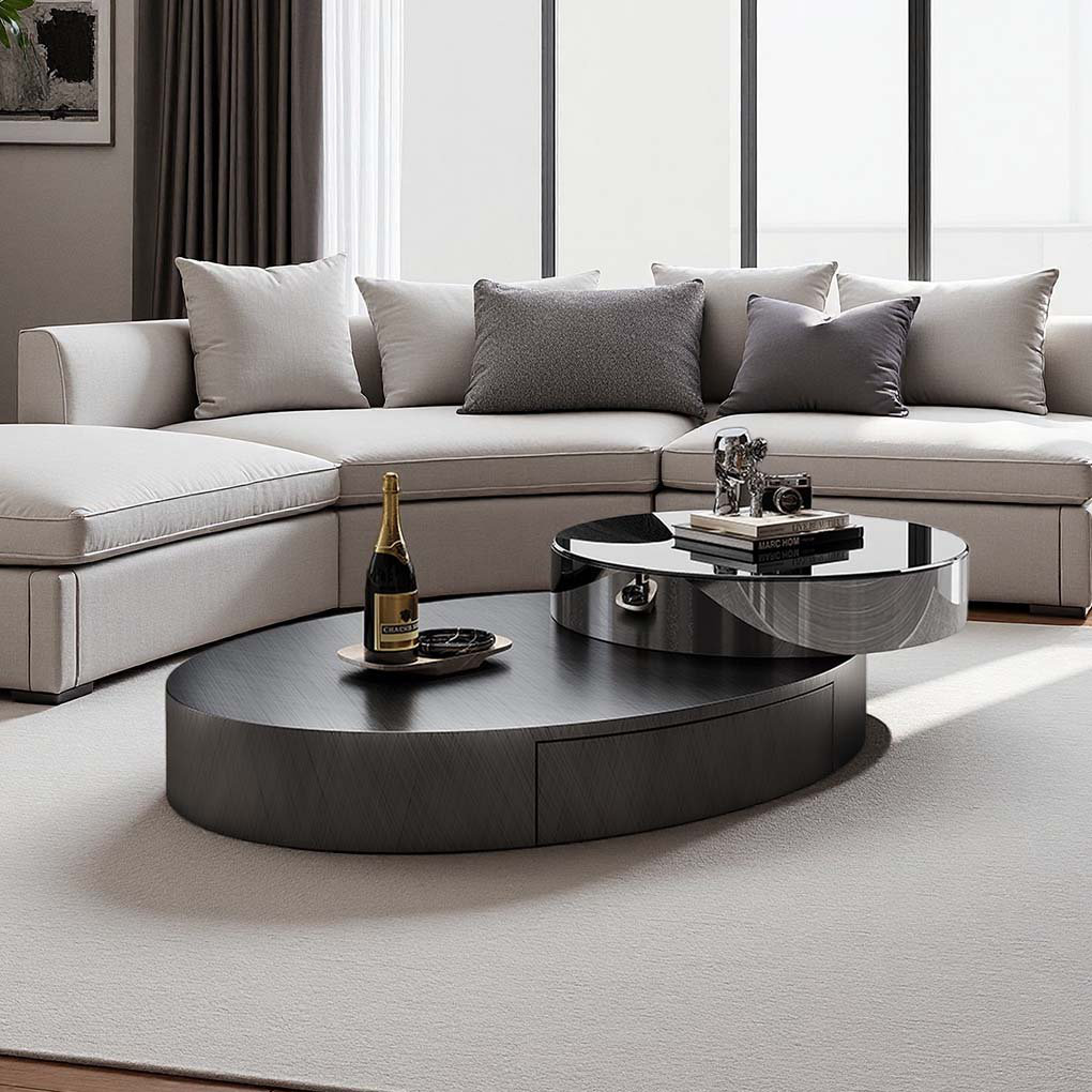 Rotating Modern Table Orren Ellis Modern Minimalist Rotating Coffee Table | Wayfair
