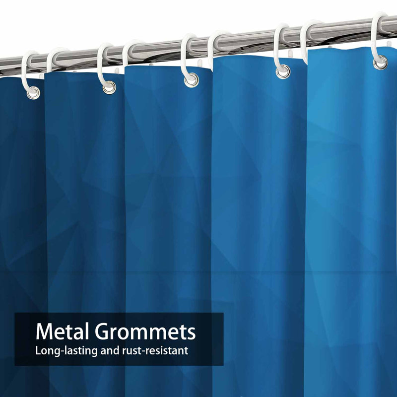 Rideau de douche triangulaire foncé foncé avec 12 crochets, L 72 po x l 72 po