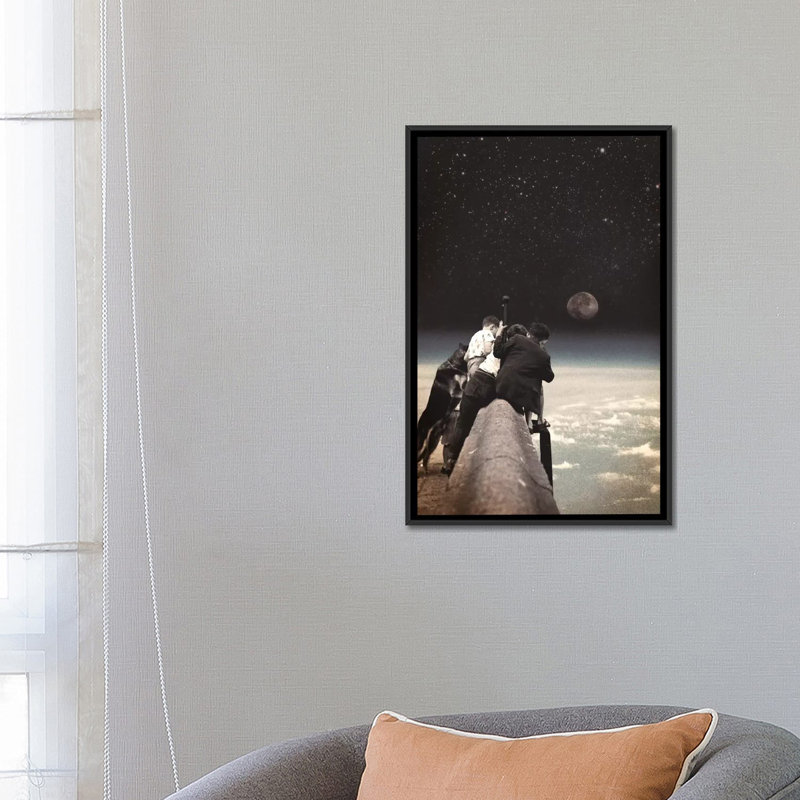 «Curiosity», impression sur toile, H 26 po x l 18 po x P 1,5 po, Toile avec cadre noir, Pas de tapis