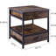 Table de chevet en acier à 2 tiroirs Flintwood-1272472065