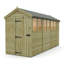 Total Sheds 5ft x 14ft Apex Garden Shed - Single Door - With Windows - Pressure Treated Timber - UK Manufactured