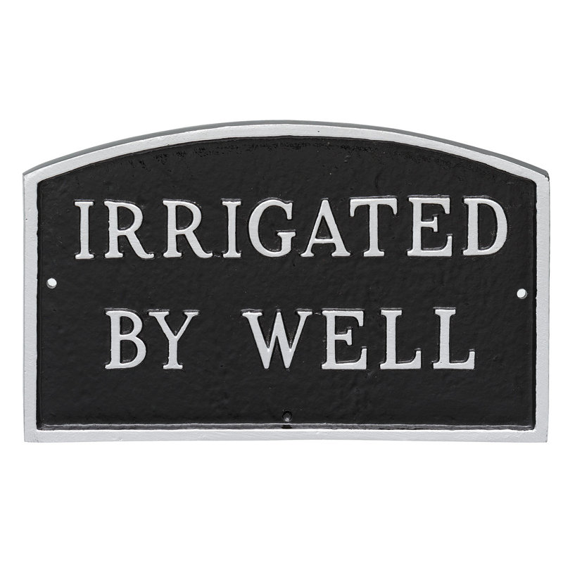 Weather Resistant Metal Garden Plaque, Black/Silver