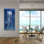  «Indigo Nettle 1» par Alicia Ludwig, art mural en verre acrylique, 24 po x 48 po