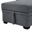 Canapé modulaire 76,5 po en mélange de lin avec lit escamotable et rangement pour chaise longue-585887448