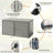 88 Gallon Garden Patio Rattan Storage Container Box
