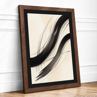 Flowing Lines In Ink Minimalist - Print