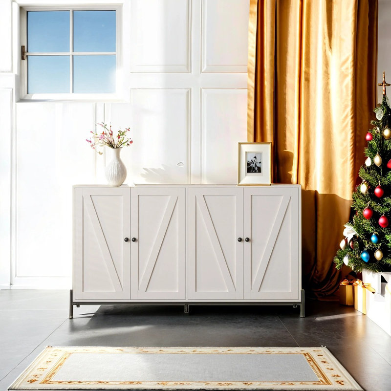 Buffet décoratif 36 po H 4 portes