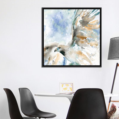 Hawk on blue, impression sur toile tendue