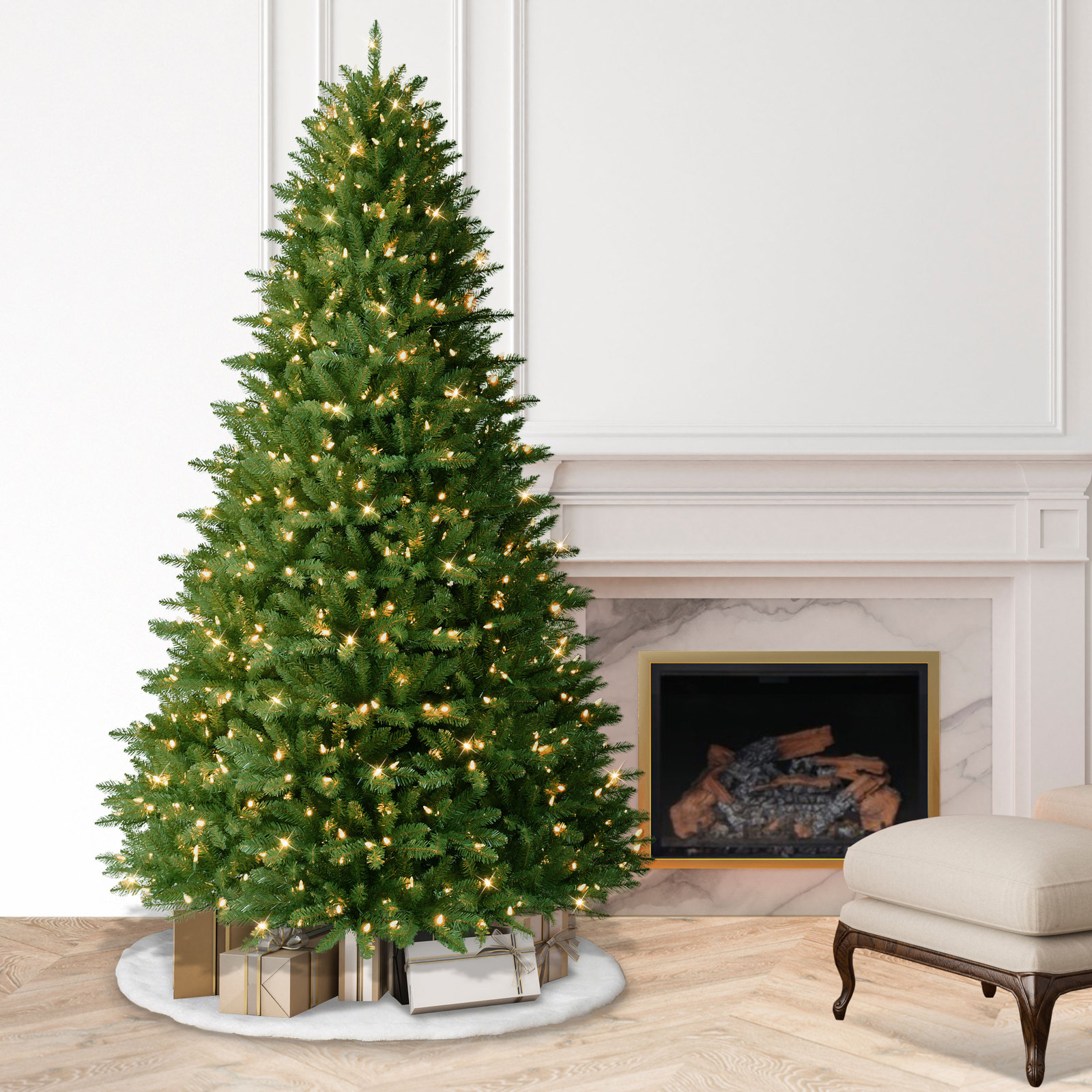 7.5' Pre-Lit Fir Christmas Tree