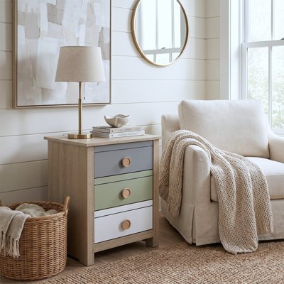 Bustillo Contemporary 23" H 3 Drawer Nightstand