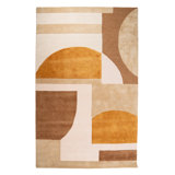 Rug Geometric Area Rug in Mustard