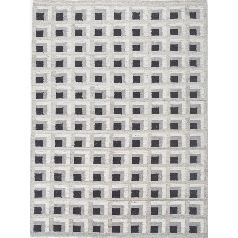 Contemporary One-of-a-Kind Rectangle 6'1" X 9'2" Hand Knotted Area Rug