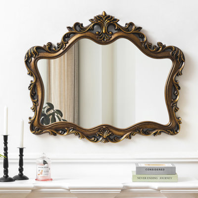 Antique Bronze Ornate Arch Top Decor Wall Mirror