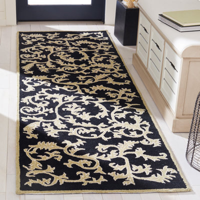 Hand Hooked Wool Floral Rug