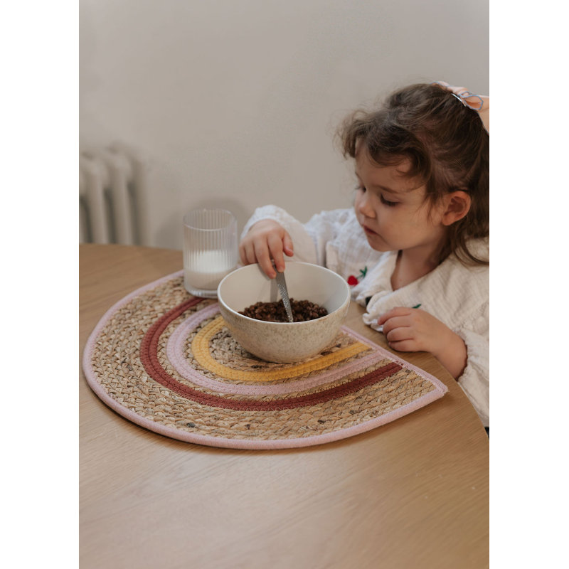 Water Hyacinth Cotton Rope Arc Novelty Placemat