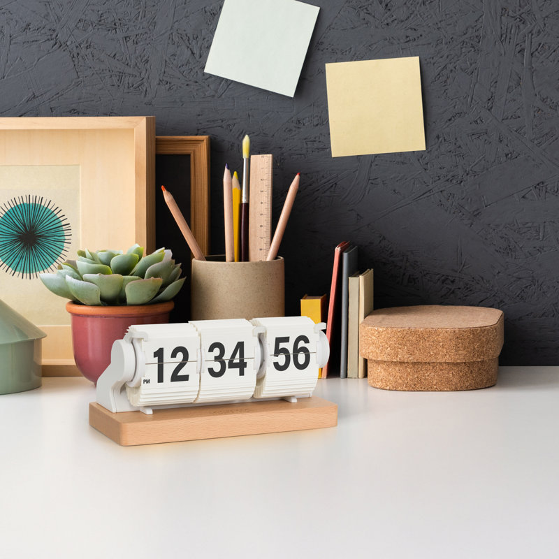 Horloge de table Rollins, Blanc