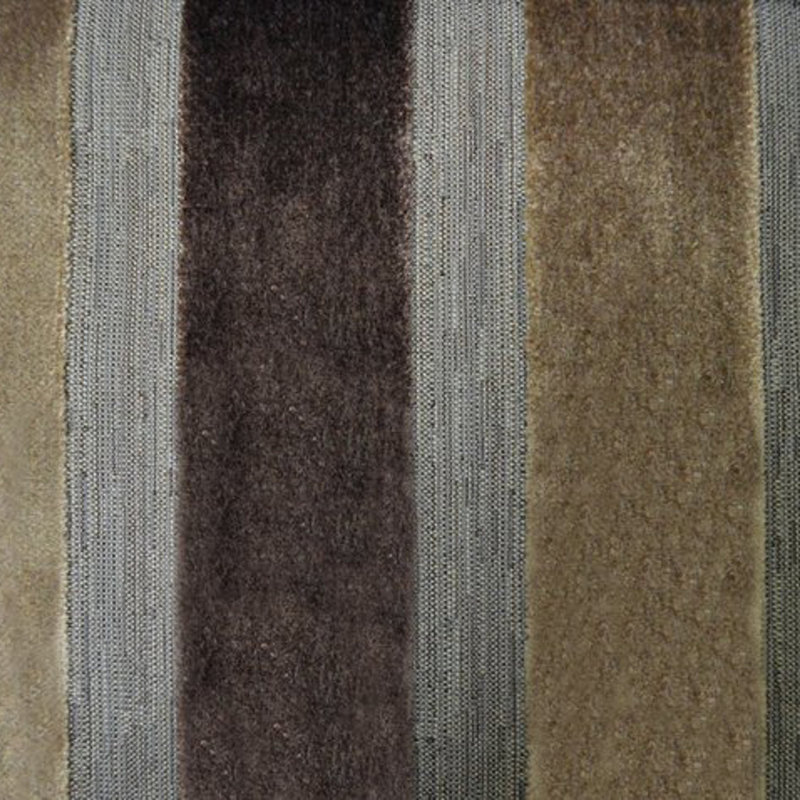 Lara's Velvet Stripe Fabric, Mink
