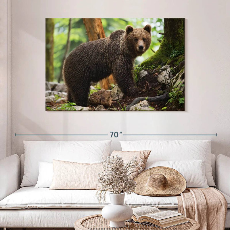 Brampt Wet Grizzly Bear, 32" H x 48" W