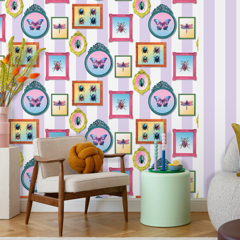 Entomology Gallery Purple Wallpaper, Purple