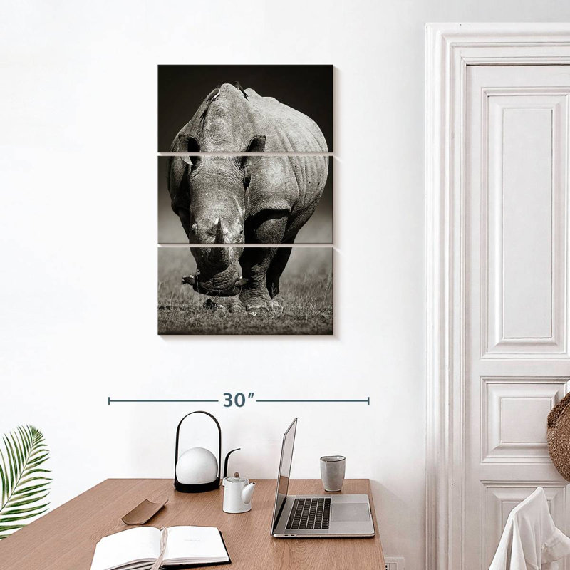 Brampt White African Rhinoceros, 32" H x 20" W