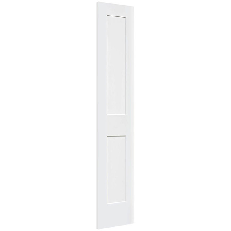 Shaker à dalle 1 panneau en bois massif blanc 80 po x 32 po avec trousse, 32 po x 80 po