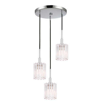 Suspension cylindrique en grappe 3 lumières Rosendahl