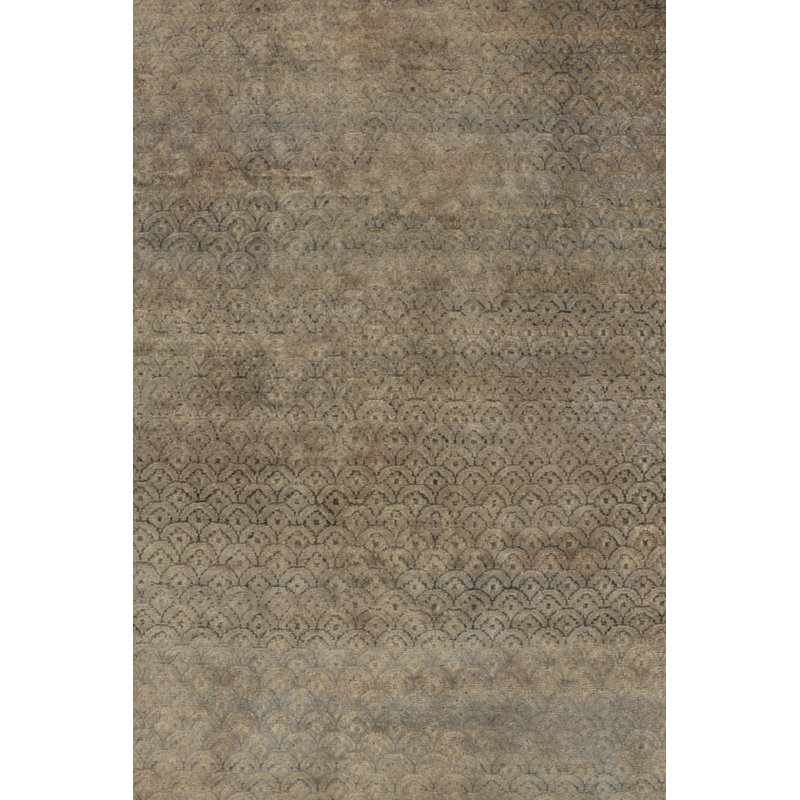 Rug & Kilim’S Modern Runner Rug In Faint Geometric Lattice, Scale Patterns