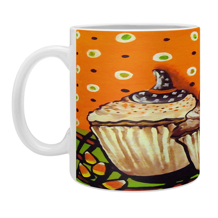 Grande tasse à café en céramique renie britenbucher halloween petits gâteaux