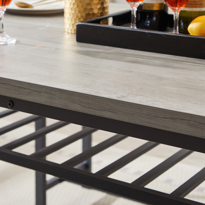 Ensemble de table de salle à manger surdimensionnée 3 pièces avec 2 bancs