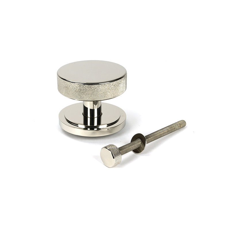 Brompton Single Dummy Door Knob, Polished Nickel