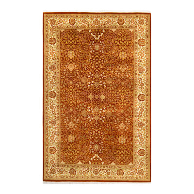 Tapis unique en laine noué à la main 5 pi 2 po x 8 pi 3 po Vogue Mogul