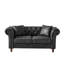 Canapé en tissu 66 po Chesterfield ‌Tech, canapé à accoudoirs roulés en tissu High-Tech, canapé rembourré de style Mid-Century, canapé 2 places pour salon, bureau, appartement, noir-806731856-806731862