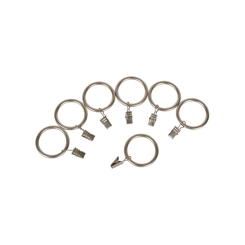 Anneaux de rideau Staton, 1" - 1.2", Argent