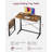 31.5" Folding Desk, Foldable TV Tray Table For Eating On Couch, Extra Large TV Dinner Trays, Portable Fold Computer Writing Desk Table For Home Office, Rustic Brown